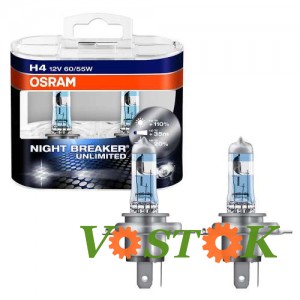 Лампа H4 12V 60/55W P43t NBU Plus+110% unlimited Hard Duopet (блистер 2 шт)